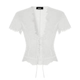 ADORE LACE TOP IN WHITE