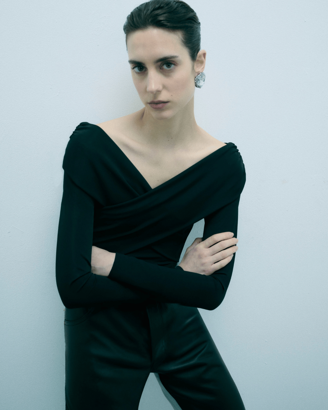 OFF SHOULDER WRAP BODYSUIT