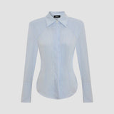 BOXY SHIRT IN PINSTRIPE