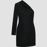 ASYMMETRIC BLAZER MINI DRESS