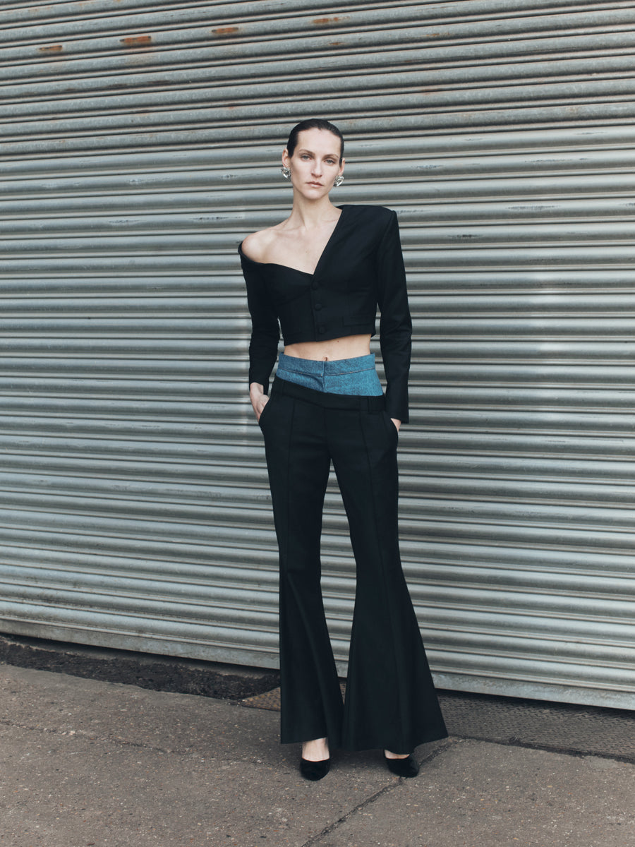 CROPPED ASYMETRIC MINI BLAZER