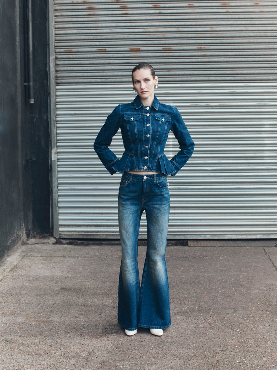 PEPLUM DENIM JACKET