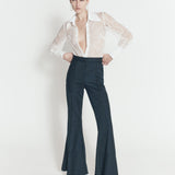 PATCHWORK FLARED PANTS