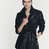 LEATHER TRENCHCOAT