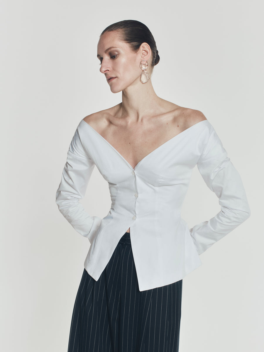 OFF-SHOULDER SHIRT