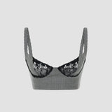 LACE HOUNDSTOOTH BUSTIER