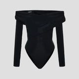 OFF SHOULDER WRAP BODYSUIT