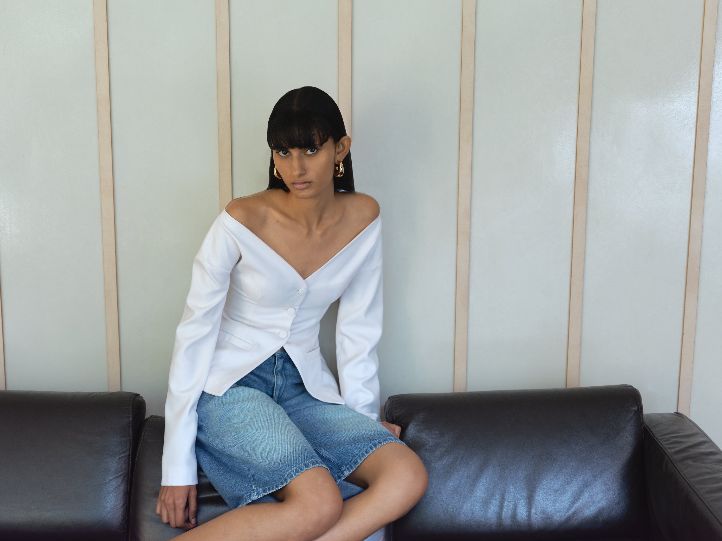 BAGGY BERMUDA DENIM SHORTS