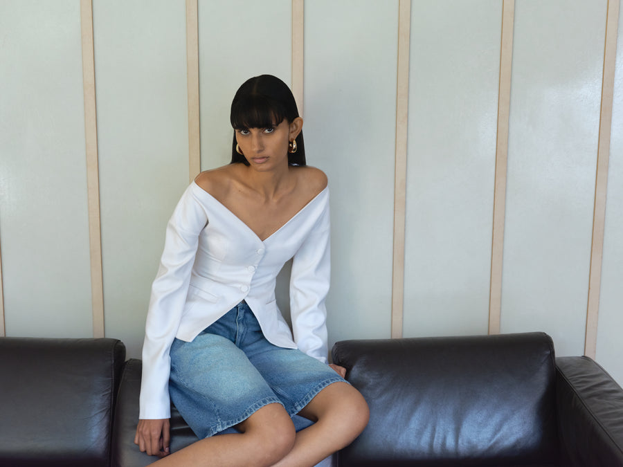 BAGGY BERMUDA DENIM SHORTS