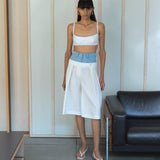 DOUBLE WAISTED BERMUDA SHORTS