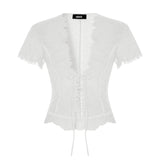 ADORE LACE SHIRT IN WHITE
