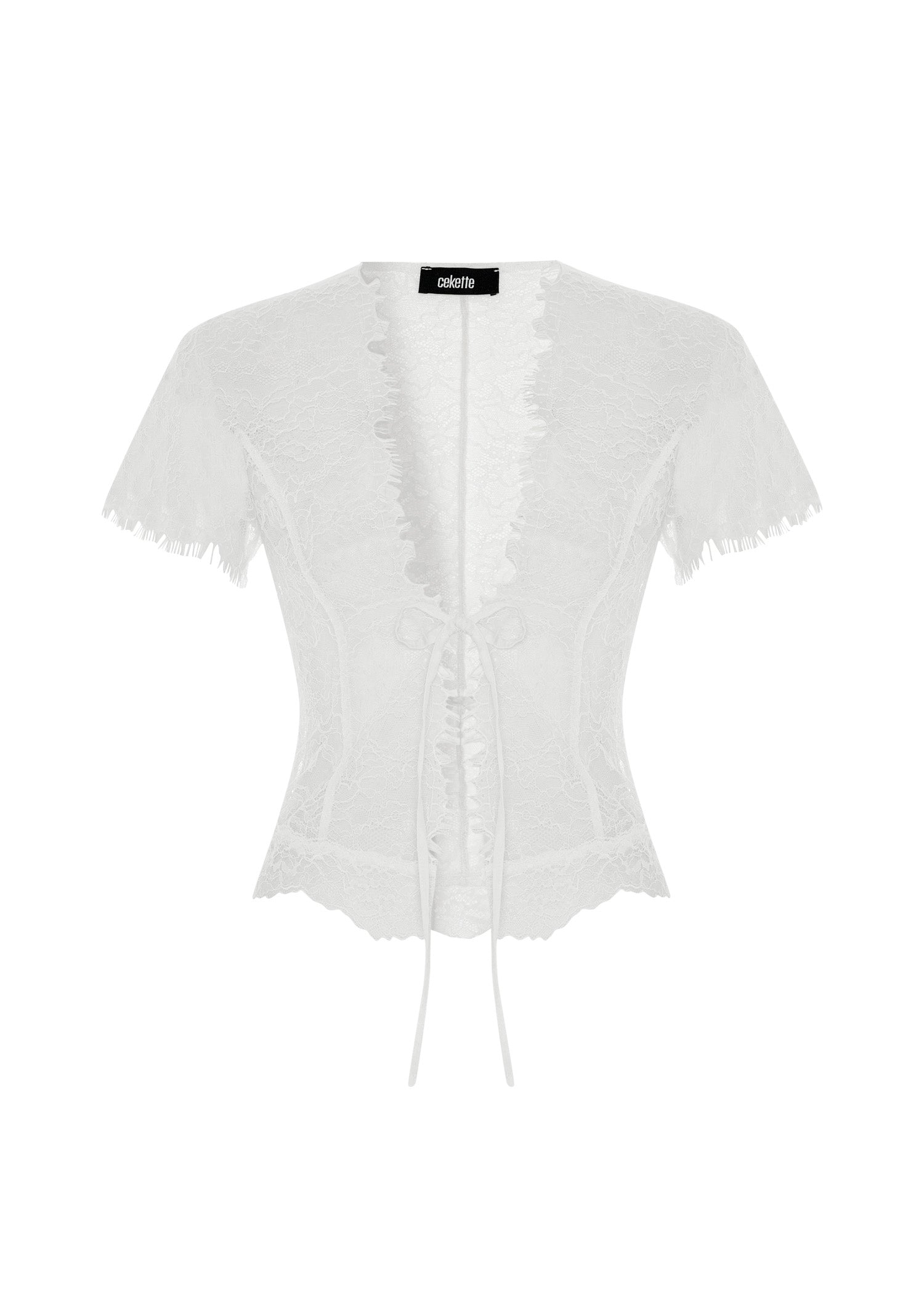 ADORE LACE SHIRT IN WHITE