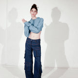MIDNIGHT CARGO PANTS IN NAVY