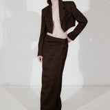 HANDE SKIRT IN PINSTRIPE