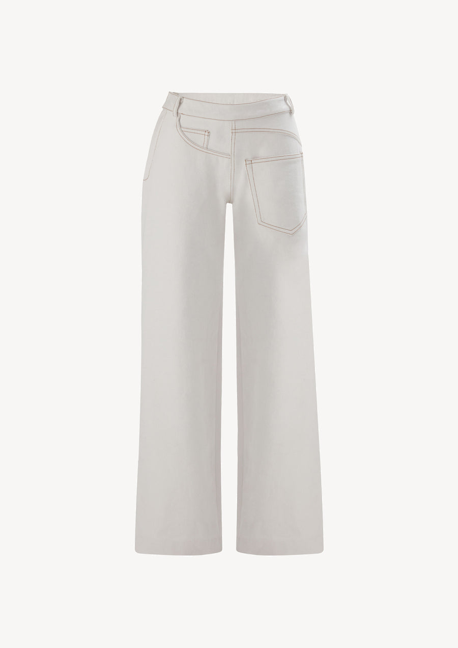 SIDE CHICK PANTS IN WHITE