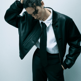 LEATHER BOMBER JACKET