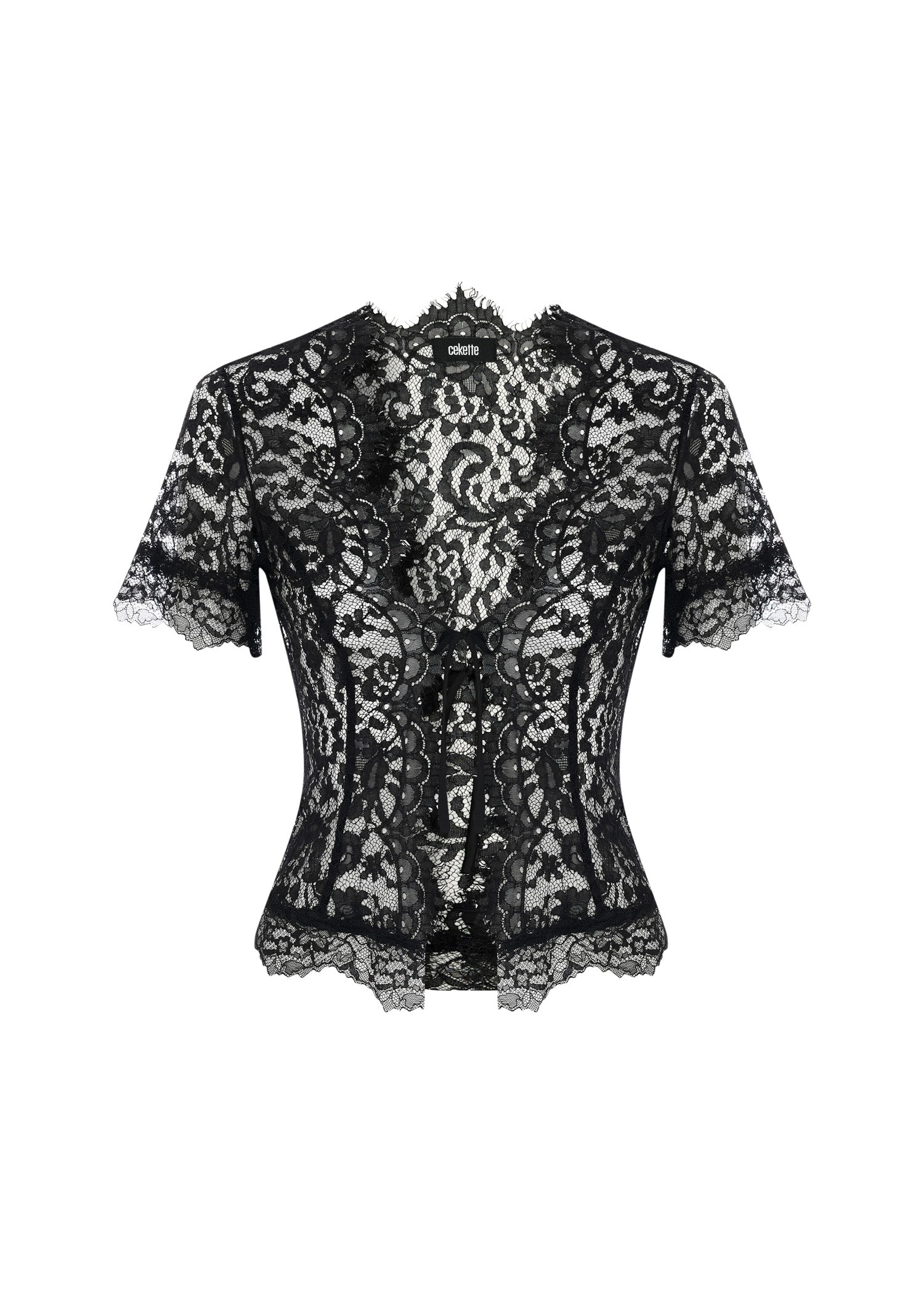 ADORE LACE SHIRT IN BLACK