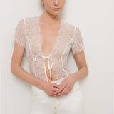ADORE LACE TOP IN WHITE