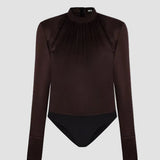 SILK HIGH COLLAR BODYSUIT