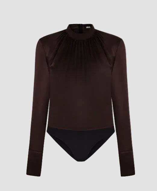 SILK HIGH COLLAR BODYSUIT