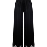 BABY SATIN LACE PANTS IN BLACK