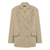 DOUBLE BREASTED BLAZER IN BEIGE