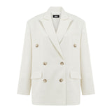 DOUBLE-BREASTED BLAZER IN WHITE