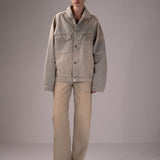 BOYFRIEND DENIM JACKET IN ASH