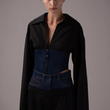 THE NEW DOUBLE WAISTED PANTS IN NAVY
