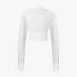 LACE NINA SHIRT IN WHITE