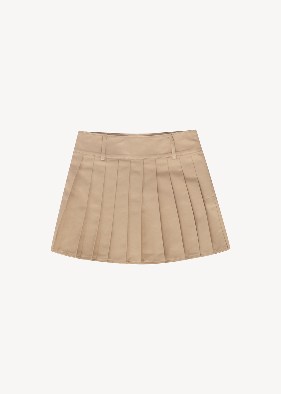 PLEATED GABARDINE SKIRT