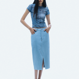 MESH T-SHIRT IN BLUE