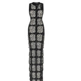 POLKA GRID HALTER-NECK DRESS