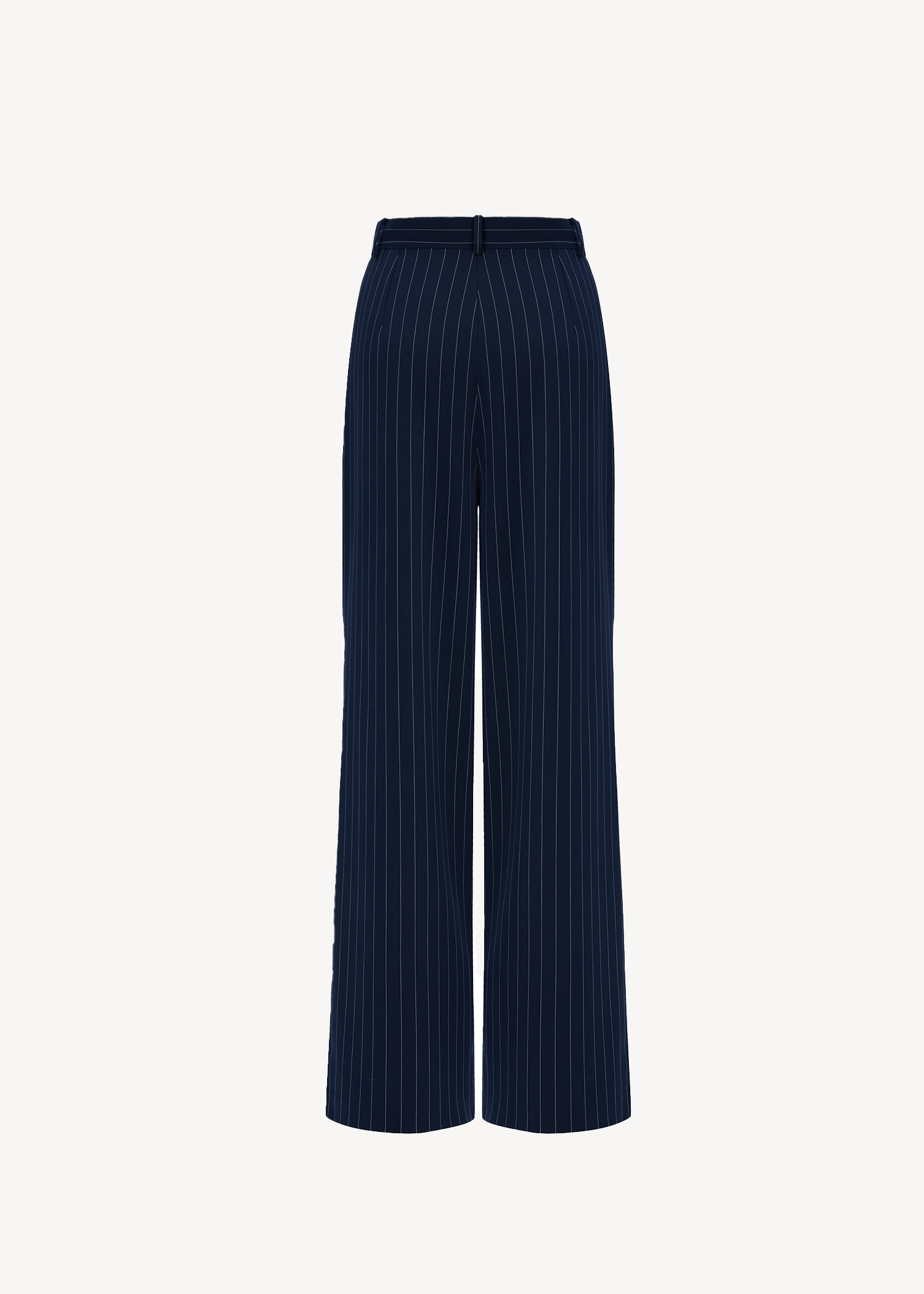 PINSTRIPE BOYFRIEND PANTS IN NAVY