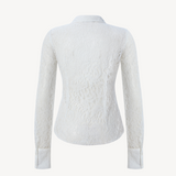 WIDE COLLAR LACE SHIRT