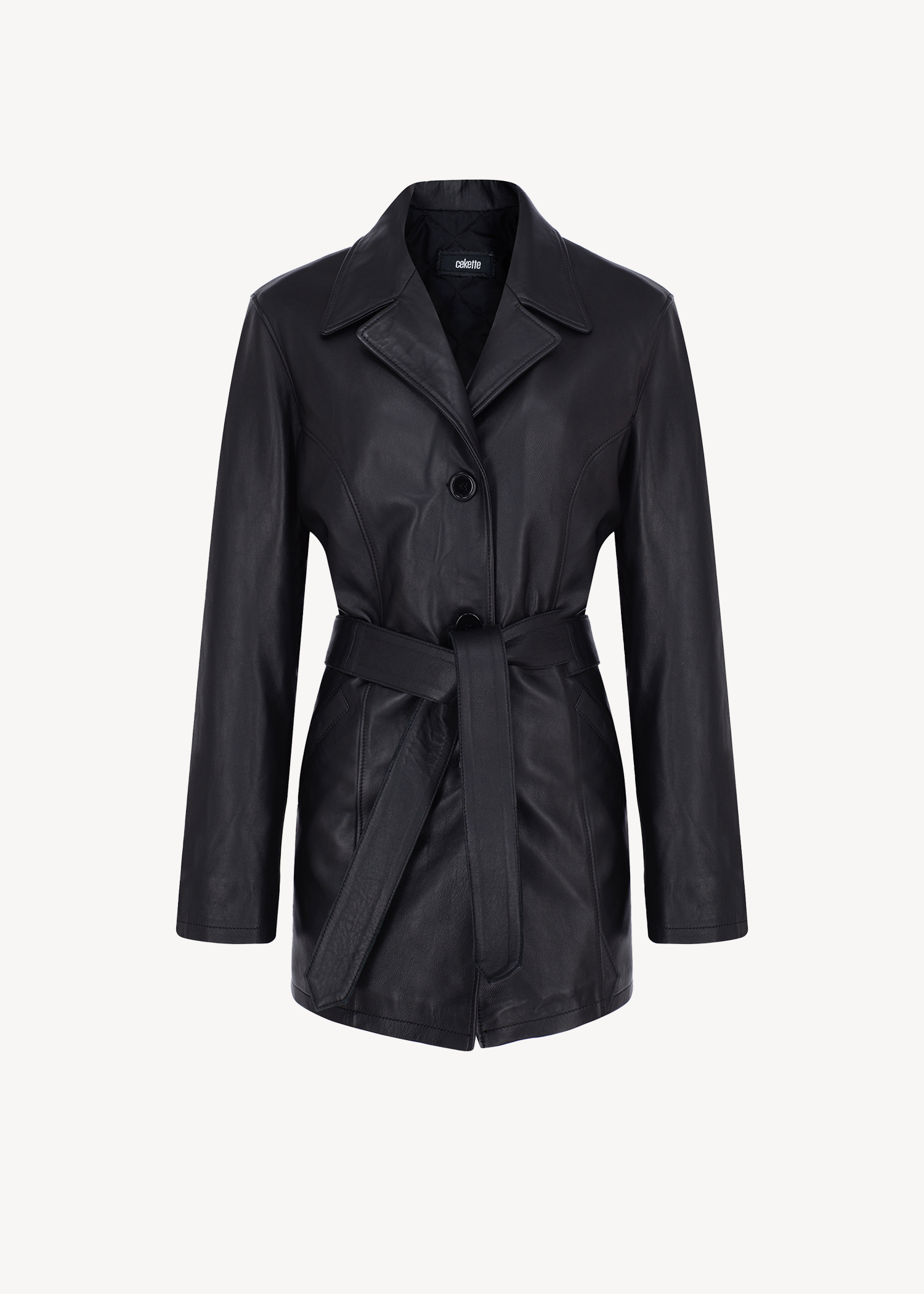 LEATHER TRENCHCOAT