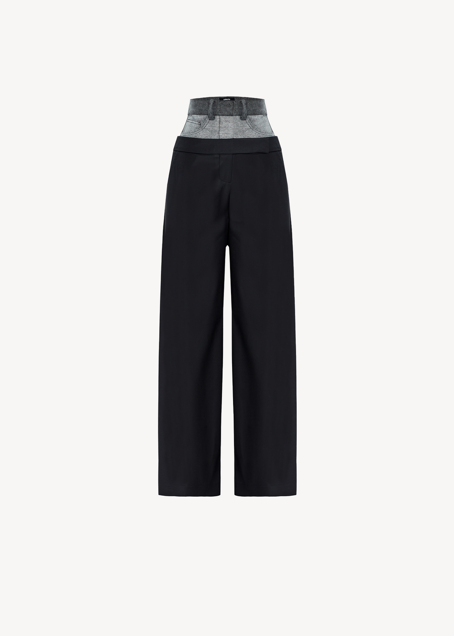 THE NEW DOUBLE WAISTED PANTS IN GREY