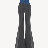 DOUBLE WAISTED FLARED PANTS