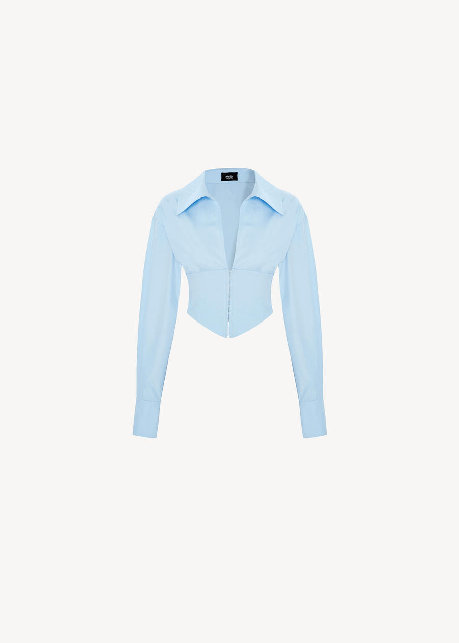 NINA SHIRT IN SKY BLUE