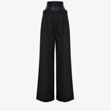 LEATHER WAISTED PANTS
