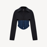 NINA BLAZER IN NAVY BLUE