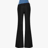 DOUBLE WAISTED FLARED PANTS
