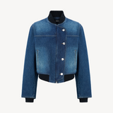 SNAP DENIM BOMBER