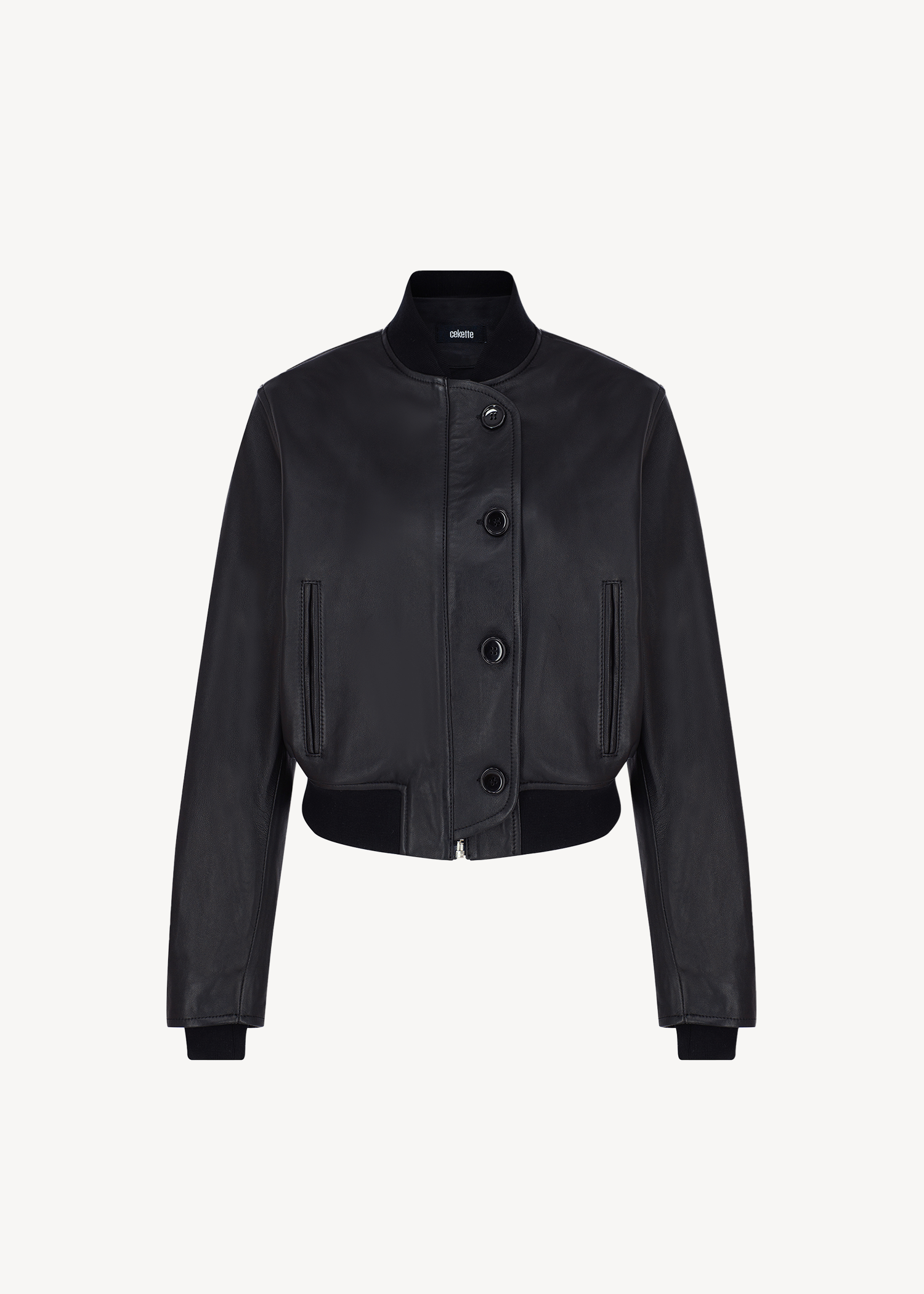LEATHER BOMBER JACKET