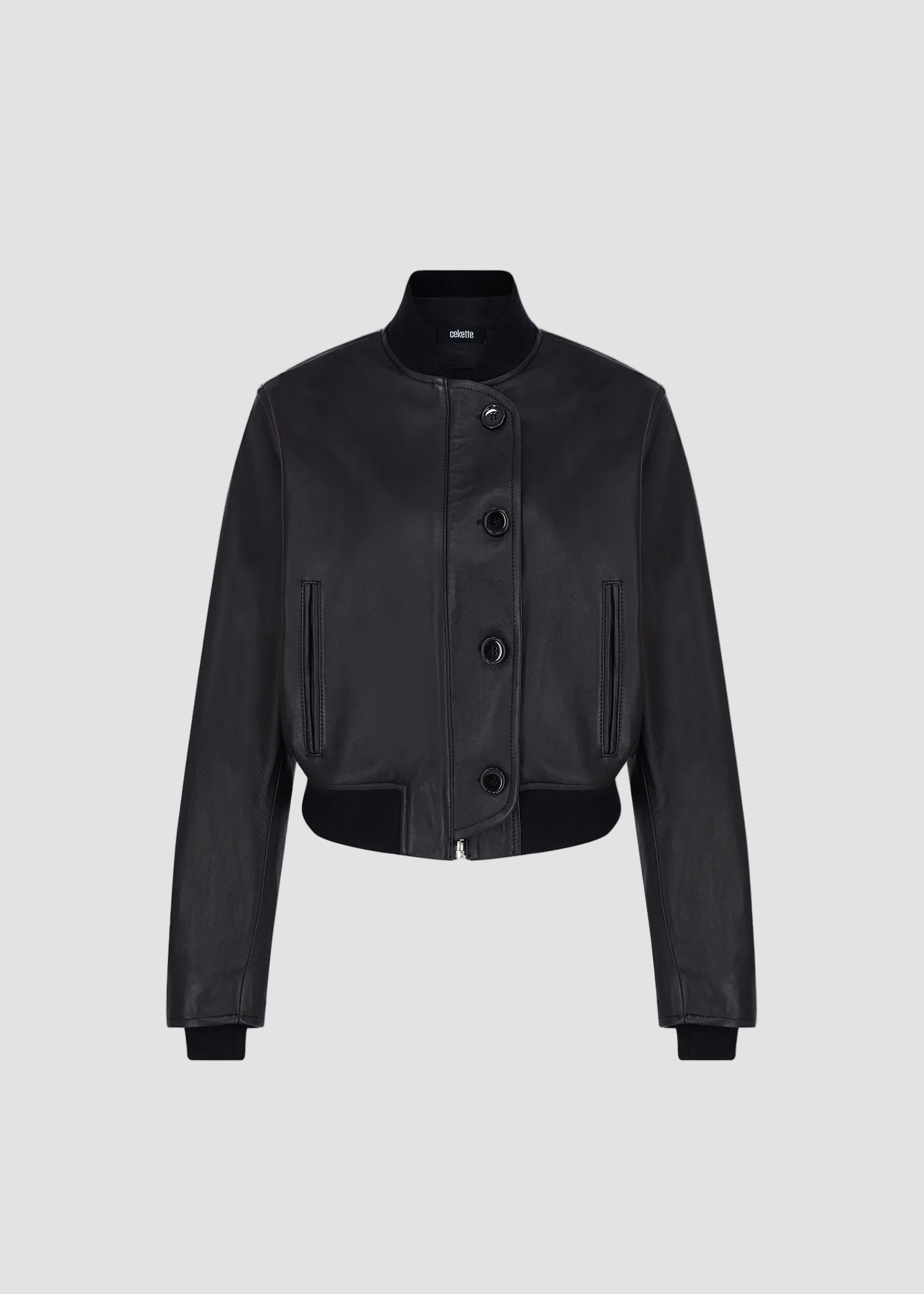 LEATHER BOMBER JACKET