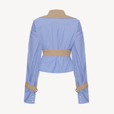 SHORT GABARDINE X POPLIN TRENCH COAT