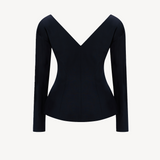 WOOLBLEND OFF-SHOULDER BLAZER