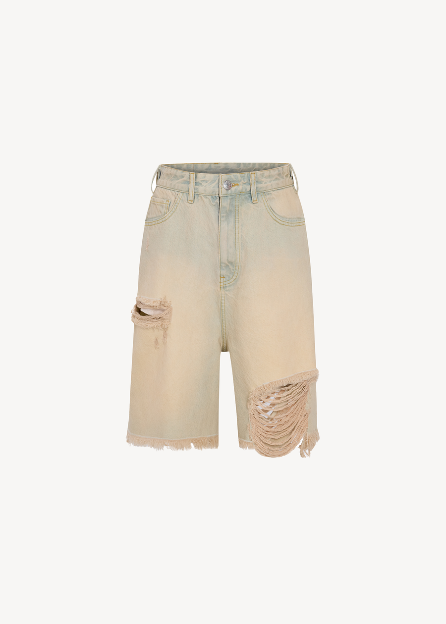 WRIPPED BERMUDA SHORTS